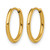 Chisel Stainless Steel Polished Yellow Ion-Plated 1.6 mm Hinged Hoop Earrings, 14.5 mm Long - View 2