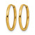 Chisel Stainless Steel Polished Yellow Ion-Plated 1.6 mm Hinged Hoop Earrings, 16.5 mm Long - View 2