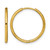 Chisel Stainless Steel Polished Yellow Ion-Plated 1.6 mm Hinged Hoop Earrings, 19 mm Long
