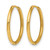 Chisel Stainless Steel Polished Yellow Ion-Plated 1.6 mm Hinged Hoop Earrings, 19 mm Long - View 2