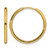 Chisel Stainless Steel Polished Yellow Ion-Plated 1.6 mm Hinged Hoop Earrings, 21 mm Long