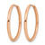 Chisel Stainless Steel Polished Rose Ion-Plated 1.6 mm Hinged Hoop Earrings, 21 mm Long - View 2