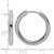 Chisel Stainless Steel Polished 3 mm Hinged Hoop Earrings, 25 mm Long - View 4