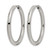 Chisel Stainless Steel Polished 3 mm Hinged Hoop Earrings, 30 mm Long - View 2