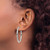 Chisel Stainless Steel Polished 3 mm Hinged Hoop Earrings, 35 mm Long - View 3