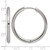 Chisel Stainless Steel Polished 3 mm Hinged Hoop Earrings, 35 mm Long - View 4