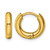 Chisel Stainless Steel Polished Yellow Ion-Plated 3 mm Hinged Hoop Earrings, 12 mm Long