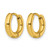 Chisel Stainless Steel Polished Yellow Ion-Plated 3 mm Hinged Hoop Earrings, 12 mm Long - View 2