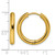 Chisel Stainless Steel Polished Yellow Ion-Plated 3 mm Hinged Hoop Earrings, 21 mm Long - View 4