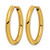 Chisel Stainless Steel Polished Yellow Ion-Plated 3 mm Hinged Hoop Earrings, 24.5 mm Long - View 2