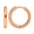 Chisel Stainless Steel Polished Rose Ion-Plated 3 mm Hinged Hoop Earrings, 21 mm Long