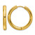 Chisel Stainless Steel Polished Yellow Ion-Plated 3.5 mm Hinged Hoop Earrings, 26 mm Long