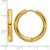 Chisel Stainless Steel Polished Yellow Ion-Plated 3.5 mm Hinged Hoop Earrings, 26 mm Long - View 4