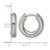 Chisel Stainless Steel Polished 4 mm Hinged Hoop Earrings, 17 mm Long - View 4