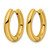 Chisel Stainless Steel Polished Yellow Ion-Plated 4 mm Hinged Hoop Earrings, 23 mm Long - View 2
