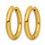 Chisel Stainless Steel Polished Yellow Ion-Plated 4 mm Hinged Hoop Earrings, 27 mm Long - View 2