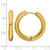 Chisel Stainless Steel Polished Yellow Ion-Plated 4 mm Hinged Hoop Earrings, 27 mm Long - View 4