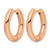 Chisel Stainless Steel Polished Rose Ion-Plated 4 mm Hinged Hoop Earrings, 23 mm Long - View 2