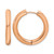 Chisel Stainless Steel Polished Rose Ion-Plated 4 mm Hinged Hoop Earrings, 27.5 mm Long