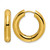 Chisel Stainless Steel Polished Yellow Ion-Plated 5 mm Hinged Hoop Earrings, 25 mm Long