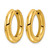 Chisel Stainless Steel Polished Yellow Ion-Plated 5 mm Hinged Hoop Earrings, 25 mm Long - View 2