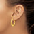 Chisel Stainless Steel Polished Yellow Ion-Plated 5 mm Hinged Hoop Earrings, 25 mm Long - View 3