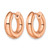 Chisel Stainless Steel Polished Rose Ion-Plated 5 mm Hinged Hoop Earrings, 19 mm Long - View 2