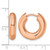 Chisel Stainless Steel Polished Rose Ion-Plated 5 mm Hinged Hoop Earrings, 19 mm Long - View 4