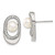Stainless Steel Simulated Pearl & Cubic Zirconia Oval Stud Earrings, 18 mm
