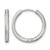 Chisel Stainless Steel Polished and Textured 2.5 mm Hinged Hoop Earrings, 20 mm Long