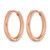 Chisel Stainless Steel Polished and Textured Rose Ion-Plated 2.5 mm Hinged Hoop Earrings, 20 mm Long - View 2