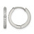 Chisel Stainless Steel Polished with Preciosa Crystal 2 mm Hinged Hoop Earrings, 15.5 mm Long