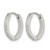 Chisel Stainless Steel Polished with Preciosa Crystal 2 mm Hinged Hoop Earrings, 15.5 mm Long - View 2