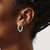 Chisel Stainless Steel Polished with Preciosa Crystal 2 mm Hinged Hoop Earrings, 19 mm Long - View 3