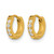 Chisel Stainless Steel Polished Yellow Ion-Plated with Preciosa Crystal Hinged Hoop Earrings, 9.5 mm - View 2