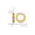 Chisel Stainless Steel Polished Yellow Ion-Plated with Preciosa Crystal Hinged Hoop Earrings, 9.5 mm - View 4