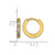 Chisel Stainless Steel Polished Yellow Ion-Plated with Preciosa Crystal Hinged Hoop Earrings, 12 mm - View 4