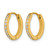 Chisel Stainless Steel Polished Yellow Ion-Plated with Preciosa Crystal Hinged Hoop Earrings, 15 mm - View 2