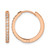 Chisel Stainless Steel Polished Rose Ion-Plated with Preciosa Crystal Hinged Hoop Earrings, 19.5 mm