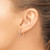 Chisel Stainless Steel Polished Rose Ion-Plated with Preciosa Crystal Hinged Hoop Earrings, 19.5 mm - View 3