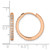 Chisel Stainless Steel Polished Rose Ion-Plated with Preciosa Crystal Hinged Hoop Earrings, 19.5 mm - View 4