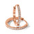 Chisel Stainless Steel Polished Rose Ion-Plated with Preciosa Crystal Hinged Hoop Earrings, 19.5 mm - View 5