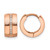 Chisel Stainless Steel Polished Rose Ion-Plated with Preciosa Crystal Hinged Hoop Earrings, 12.5 mm