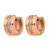 Chisel Stainless Steel Polished Rose Ion-Plated with Preciosa Crystal Hinged Hoop Earrings, 12.5 mm - View 2