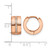 Chisel Stainless Steel Polished Rose Ion-Plated with Preciosa Crystal Hinged Hoop Earrings, 12.5 mm - View 4