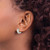 Chisel Stainless Steel Polished with Shell Simulated Pearl 5 mm Hinged Hoop Earrings, 12 mm Long - View 3