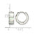 Chisel Stainless Steel Polished with Shell Simulated Pearl 5 mm Hinged Hoop Earrings, 12 mm Long - View 4
