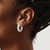 Chisel Stainless Steel Polished with Shell Simulated Pearl 5 mm Hinged Hoop Earrings, 19.5 mm Long - View 3