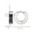 Chisel Stainless Steel Polished with Carbon Fiber Inlay 4 mm Hinged Hoop Earrings, 12.5 mm Long - View 4