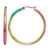 Chisel Stainless Steel Polished Rainbow Ion-Plated 2.5 mm Hoop Earrings, 42.5 mm Long